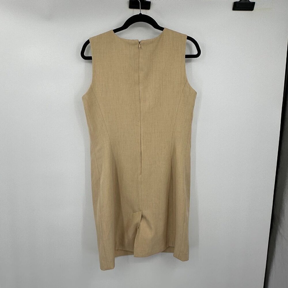 Oleg Cassini Womens Dress 12 Beige Sheath Sleeveless Business Casual Suit Dress - Picture 6 of 12
